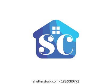 Initial Monogram Letter S C Logo Design Vector Template. S C Letter Logo Design