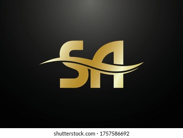 Initial Monogram Letter S A Logo Design Vectorvorlage. S Ein Logo-Design für Buchstaben