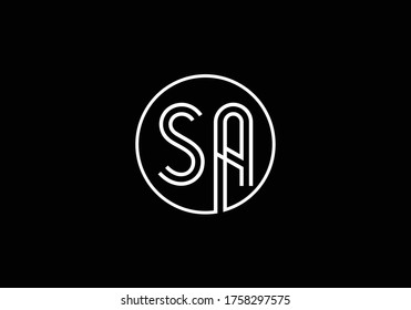 Letra monograma inicial S Una plantilla de vectores de diseño de logotipo. S Un diseño de logotipo de carta