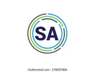Letra monograma inicial S Una plantilla de vectores de diseño de logotipo. S Un diseño de logotipo de carta
