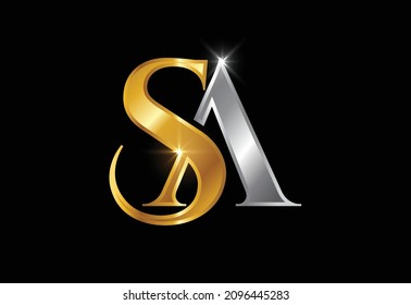 Initial Monogram Letter S A Logo Design Vector Template. Graphic Alphabet Symbol For Corporate Business Identity