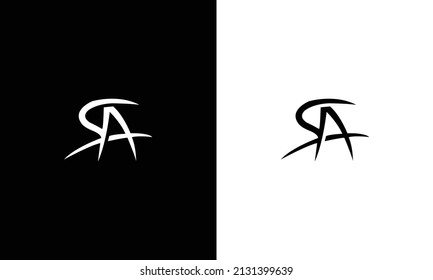 Initial Monogram Letter SA Logo Design Vectorvorlage. S Ein Logo-Design für Buchstaben
