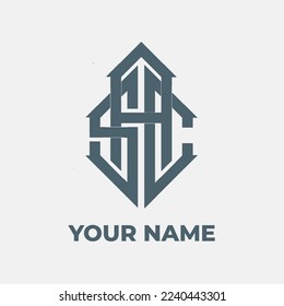 initial monogram letter sac logo vector concept