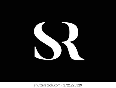 Initial Monogram Letter SR Logo Design Vector Template. Graphic Alphabet Symbol for Corporate Business Identity