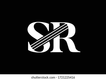 Initial Monogram Letter SR Logo Design Vector Template. Graphic Alphabet Symbol for Corporate Business Identity