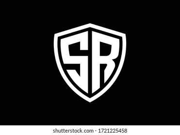 Initial Monogram Letter SR Logo Design Vektorvorlage. Bildzeichen Alphabet Symbol für Unternehmensidentität