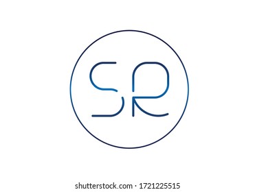 Initial Monogram Letter SR Logo Design Vector Template. Graphic Alphabet Symbol for Corporate Business Identity