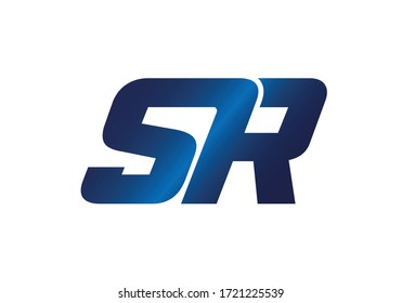 Initial Monogram Letter SR Logo Design Vektorvorlage. Bildzeichen Alphabet Symbol für Unternehmensidentität
