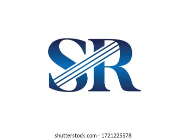 Initial Monogram Letter SR Logo Design Vektorvorlage. Bildzeichen Alphabet Symbol für Unternehmensidentität