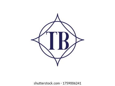 Initial Monogram Letter T B Logo Design Vector Template. T B Letter Logo Design