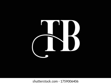 Initial Monogram Letter T B Logo Design Vector Template. T B Letter Logo Design