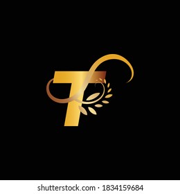 Logo De La Letra Inicial Del Monograma T