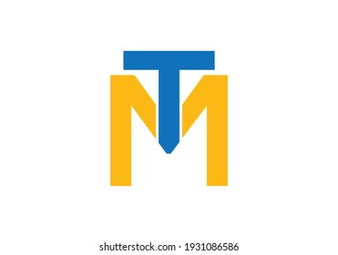 Initial Monogram Letter T M Logo Design Vector Template