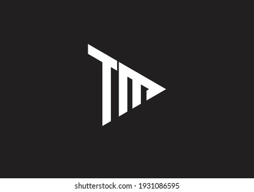 Initial Monogram Letter T M Logo Design Vector Template