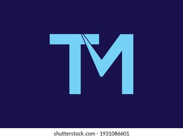 Initial Monogram Letter T M Logo Design Vector Template