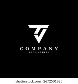 Vector de diseño de logotipo TJ de letra monograma inicial