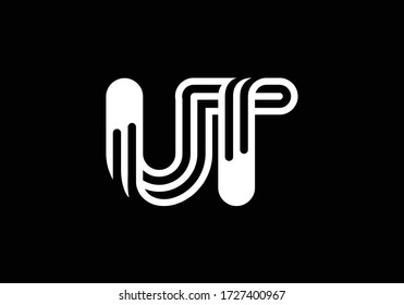 Plantilla de vectores de diseño de logotipo U T de la letra monograma inicial. Símbolo gráfico de alfabeto para identidad empresarial