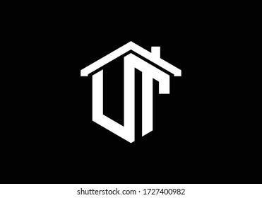 Initial Monogram Letter U T Logo Design Vector Template. Graphic Alphabet Symbol for Corporate Business Identity