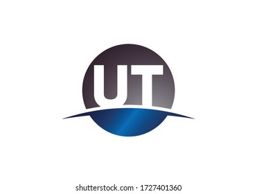 Initial Monogram Letter U T Logo Design Vector Template. Graphic Alphabet Symbol for Corporate Business Identity