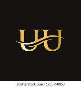 Initial monogram letter UU logo design Vector. UU letter logo design with modern trendy