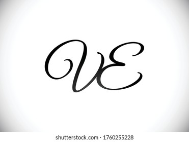 Initial Monogram Letter V E Logo Design Vector Template. V E Letter Logo Design