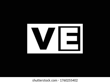 Initial Monogram Letter V E Logo Design Vector Template. V E Letter Logo Design