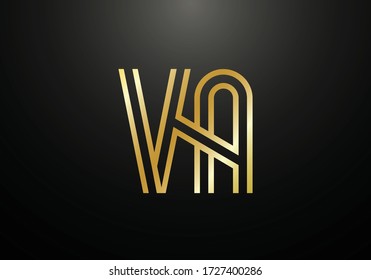 Initial Monogram Letter V A Logo Design Vector Template. Graphic Alphabet Symbol for Corporate Business Identity