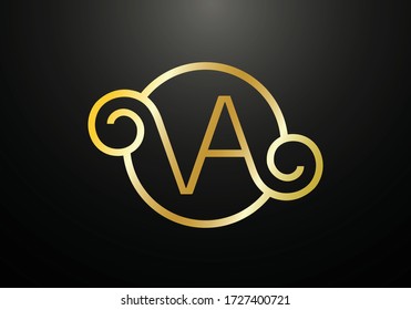 Initial Monogram Letter V A Logo Design Vector Template. Graphic Alphabet Symbol for Corporate Business Identity