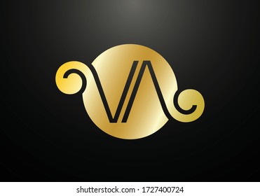 Initial Monogram Letter V A Logo Design Vector Template. Graphic Alphabet Symbol for Corporate Business Identity
