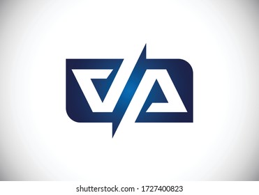 Initial Monogram Letter V A Logo Design Vector Template. Graphic Alphabet Symbol for Corporate Business Identity