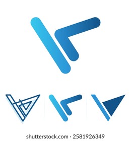 Initial monogram letter w modern slash logo design vector