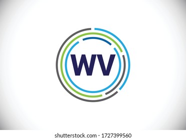 Initial Monogram Letter W V Logo Design Vector Template. Graphic Alphabet Symbol for Corporate Business Identity