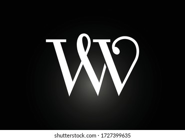 Initial Monogram Letter W V Logo Design Vector Template. Graphic Alphabet Symbol for Corporate Business Identity