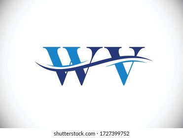 Initial Monogram Letter W V Logo Design Vector Template. Graphic Alphabet Symbol for Corporate Business Identity