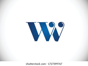 Initial Monogram Letter W V Logo Design Vector Template. Graphic Alphabet Symbol for Corporate Business Identity