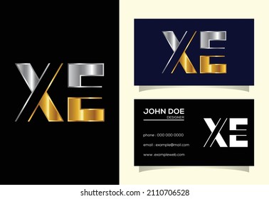 Initial Monogram Letter X E Logo Design Vector Template. Graphic Alphabet Symbol For Corporate Business Identity