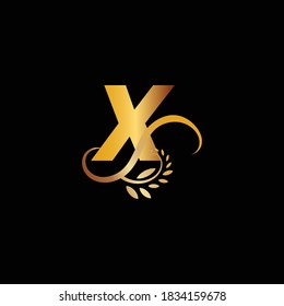 Letra monograma inicial X Florece logotipo