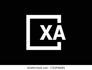 Initial Monogram Letter X A Logo Design Vector Template. X A Letter Logo Design