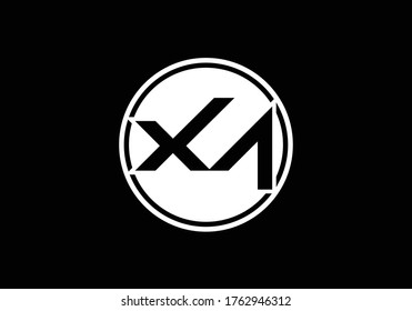 Initial Monogram Letter X A Logo Design Vector Template. X A Letter Logo Design