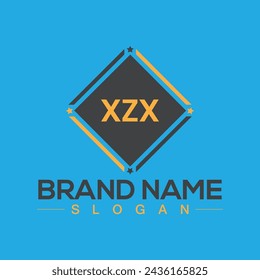 Initial monogram letter XZX logo design template for branding