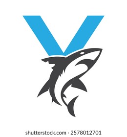 Initial Monogram Letter Y Dolphin Logo Design Concept With Whale Symbol