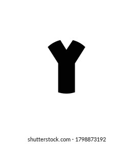 Initial monogram letter Y logo with black and white color.