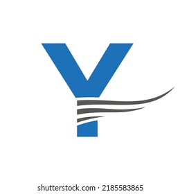 Initial Monogram Letter Y Logo Design. Modern Y Logotype Vector Template