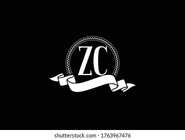 Initial Monogram Letter Z C Logo Design Vector Template. Z C Letter Logo Design