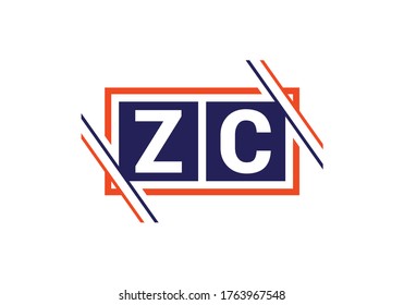 Initial Monogram Letter Z C Logo Design Vector Template. Z C Letter Logo Design
