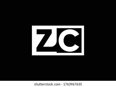 Initial Monogram Letter Z C Logo Design Vector Template. Z C Letter Logo Design