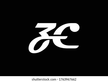 Initial Monogram Letter Z C Logo Design Vector Template. Z C Letter Logo Design