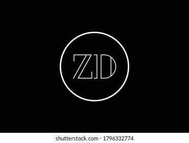 Initial Monogram Letter Z D Logo Design Vector Template. Graphic Alphabet Symbol for Corporate Business Identity