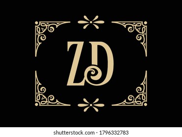 Initial Monogram Letter Z D Logo Design Vector Template. Graphic Alphabet Symbol for Corporate Business Identity