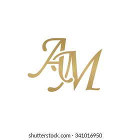 AM initial monogram logo